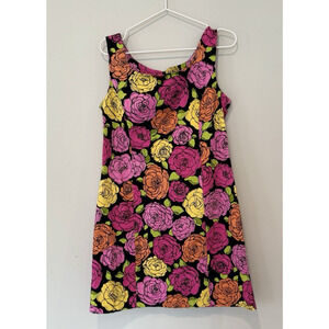 BRIGGS Casual FLORAL Gardenia Rose Peony Mini Dress SEXY Womens Size 12 1784